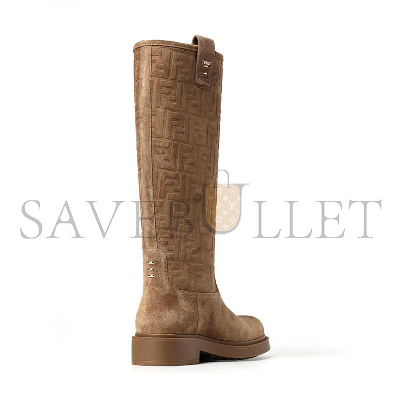 FENDI THREAD LIGHT BROWN SUEDE BOOTS 8W8574AY9PF0XFY